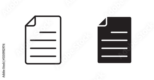 File icon outlined icon vector collection.