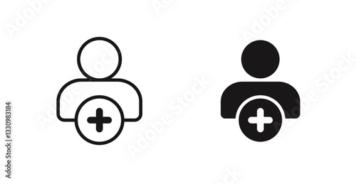 Following icon outlined icon vector collection.