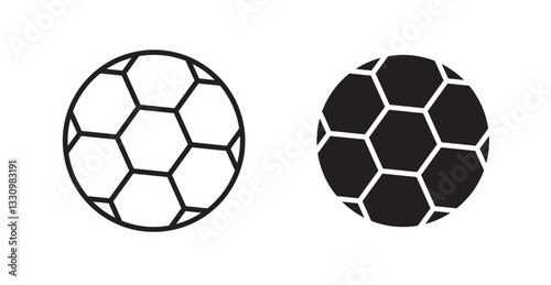 Football icon outlined icon vector collection.