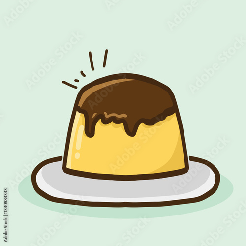 a pudding with choco fla 