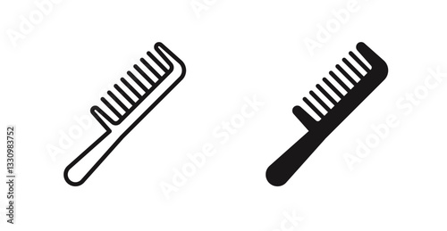 Hair brush icon outlined icon vector collection.