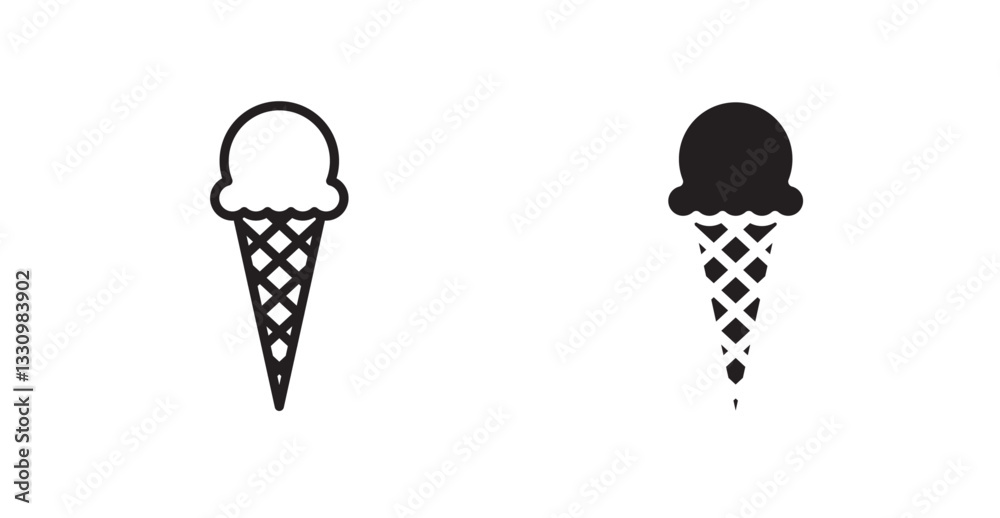 Ice cream icon outlined icon vector collection. Ice cream icon outlined icon vector collection.