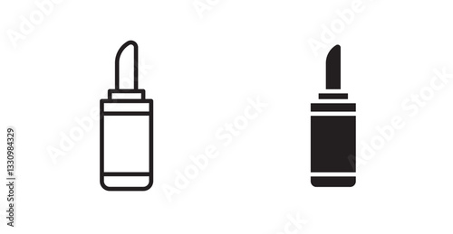 Lipstick icon outlined icon vector collection.