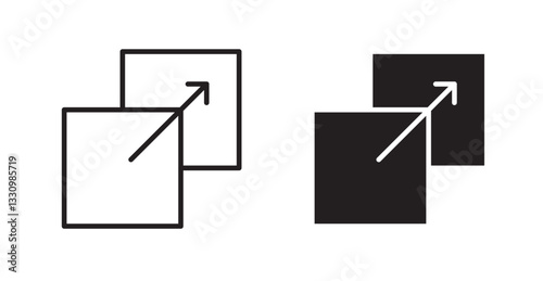 Resize icon outlined icon vector collection.
