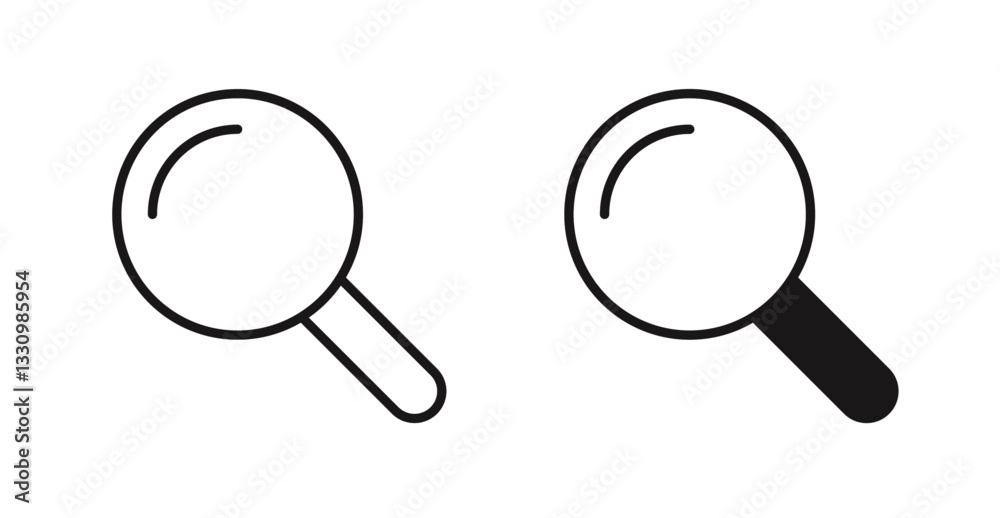 Search icon outlined icon vector collection. Search icon outlined icon vector collection.