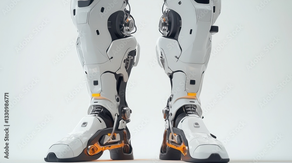 Fototapeta premium Futuristic Robotic Legs with Sleek Design and Advanced Technology