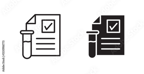 Test icon outlined icon vector collection.