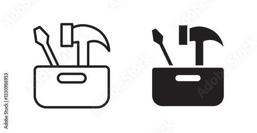 Toolbox icon outlined icon vector collection.