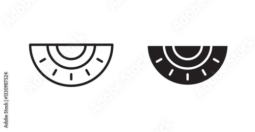 Watermelon icon outlined icon vector collection.