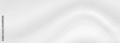 Smooth grey wave background. Subtle curve line cream texture. Abstract gray template wallpaper for graphic design, medical, tech, cosmetic, poster, flyer, brochure. Vector wide gris gradient pattern