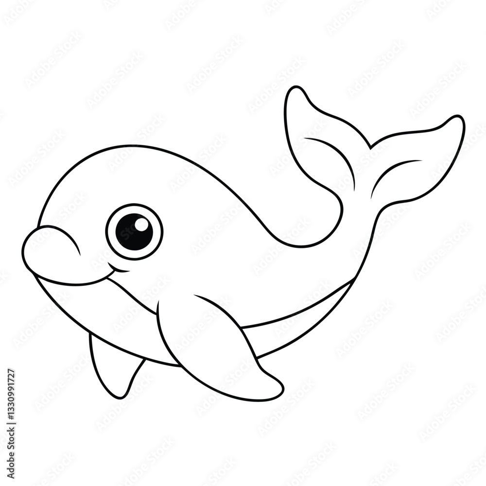 Marine animals coloring pages on a white background. 