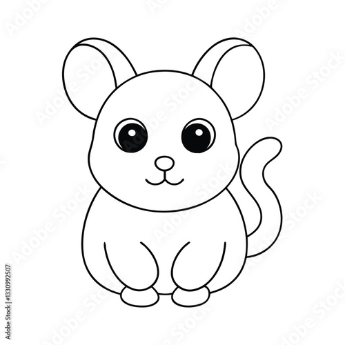 small rodents coloring pages on a white background