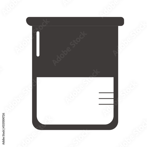 ビーカーのシルエットイラスト：科学実験のベクター素材 - Beaker Silhouette Illustration: Scientific Experiment Vector Material