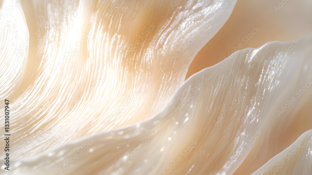 Fototapeta premium Radiant and Dewy: The Art of Glowing Skin Captured in Subtle Light Reflection