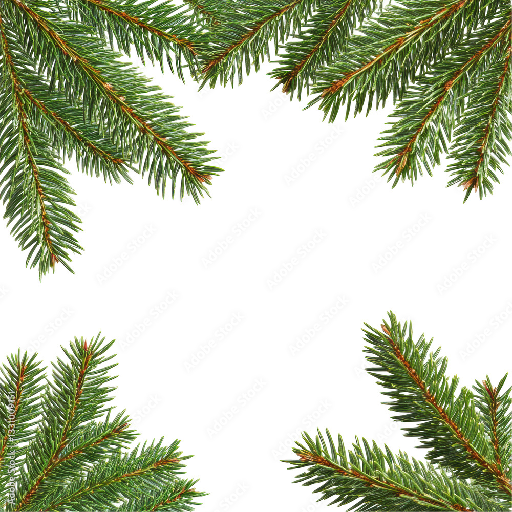 Christmas Fir Branches Isolated on Transparent Background Christmas Fir Branches Isolated on Transparent Background