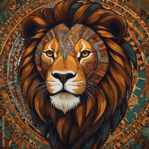 Echoes of the Wild: Cape Lion Reimagined in African Artistic Tradition