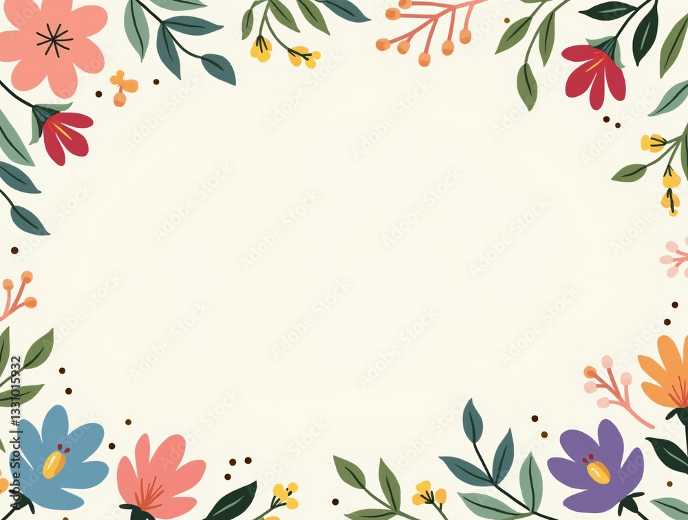 Digital bohemian style flower illustration border poster web page ppt background. Bohemian Style. Illustration. Generative ai Digital bohemian style flower illustration border poster web page ppt background. Bohemian Style. Illustration. Generative ai