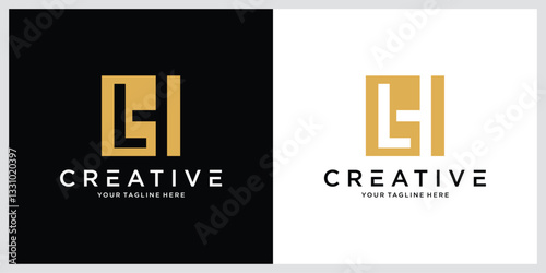 Initial LH Logo Design Vector