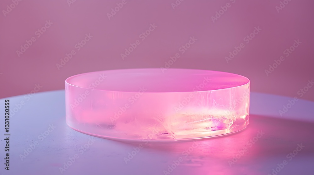 Elegant Frosted Acrylic Round Platform Display