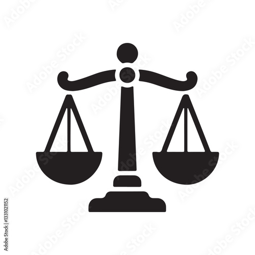 Scales of justice flat icon for apps and websites