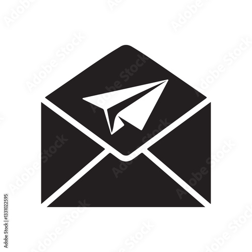 Envelope icon vector illustration for email communication and messaging