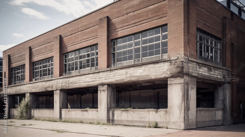 Derelict Brick Warehouse Building Exterior Derelict Brick Warehouse Building Exterior