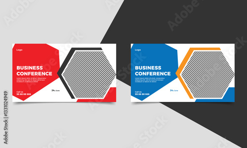 Business conference web template.