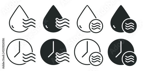 Quick dry,evaporates icon. illustration vector