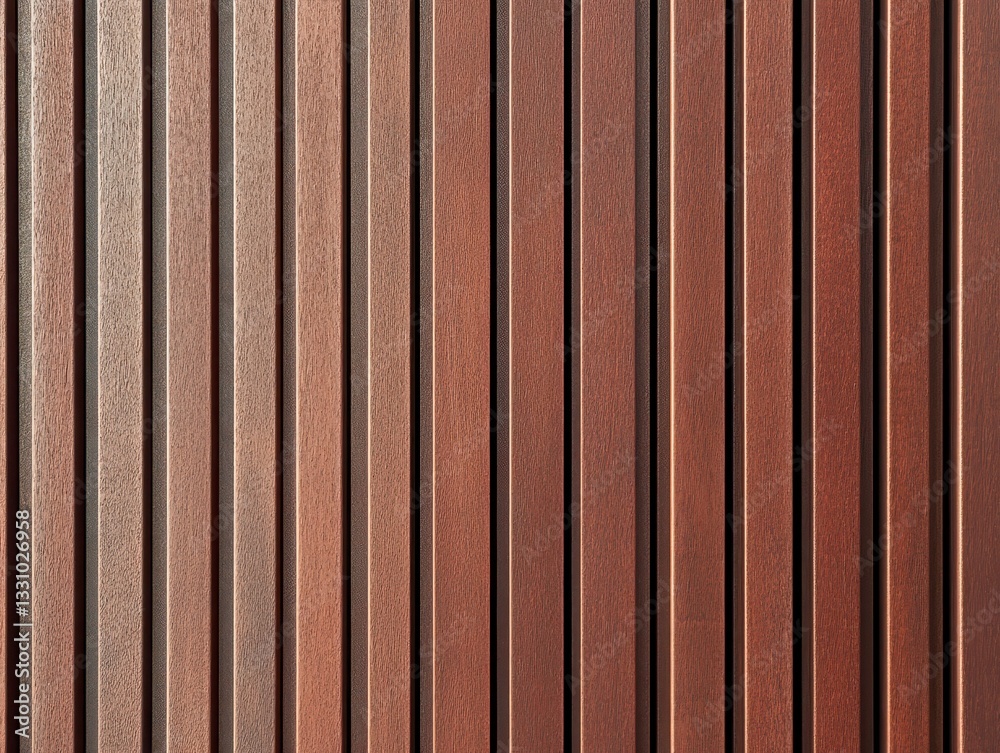 Naklejka premium Rustic Brown Metallic Texture with Vertical Lines
