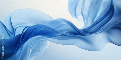 An abstract image with flowing blue and white textures, capturing a dynamic and elegant feel. Perfect for design, background, and artistic visuals.