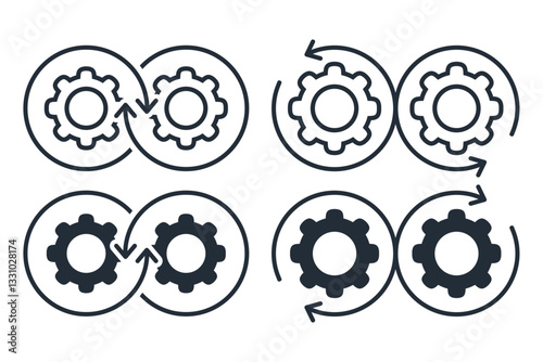 Development system icon. Illustration vector
