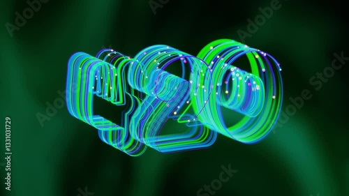 420 Magic Lighting trail: A mesmerizing animation of a magic circle with the number 