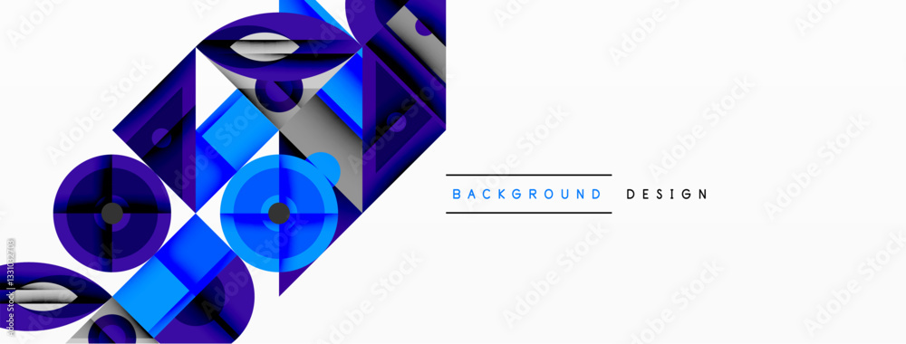 Geometric abstract composition with intersecting shapes, circles, triangles, and gradients, blending vibrant colors and dynamic contrasts to create a modern, futuristic visual design Geometric abstract composition with intersecting shapes, circles, triangles, and gradients, blending vibrant colors and dynamic contrasts to create a modern, futuristic visual design