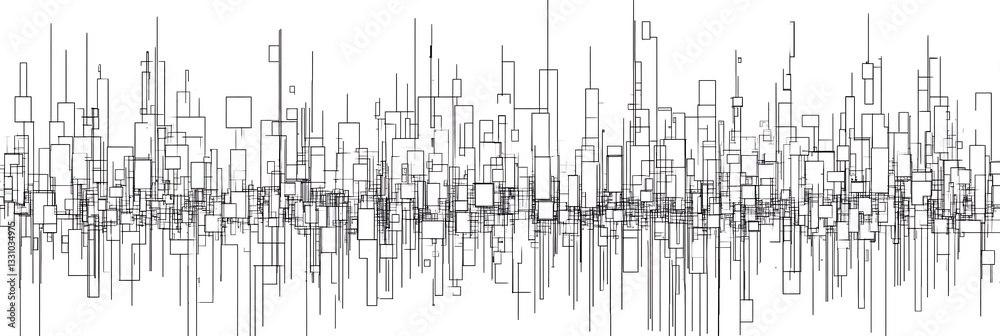 Abstract cityscape sketch, urban lines, architecture drawing, background, poster design Abstract cityscape sketch, urban lines, architecture drawing, background, poster design