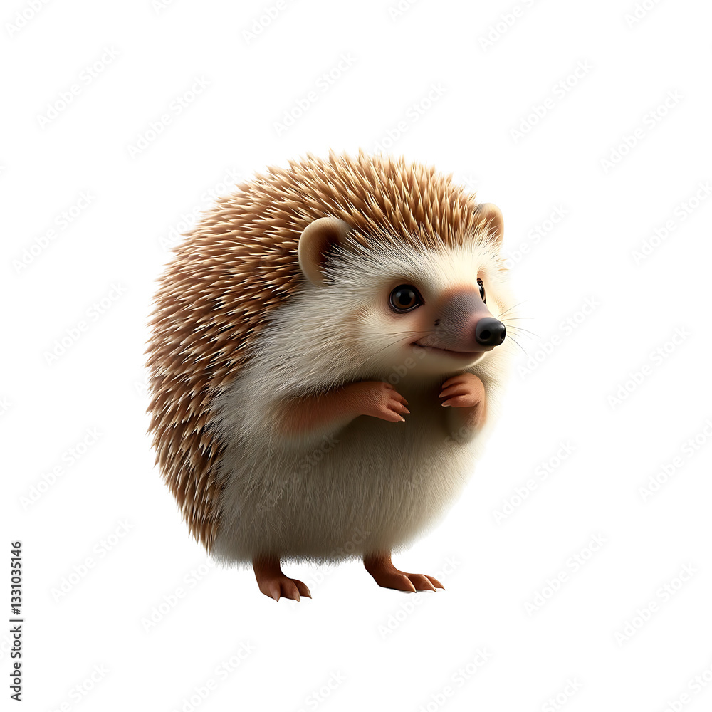 Obraz premium hedgehog isolated on transparent background Generative Ai.