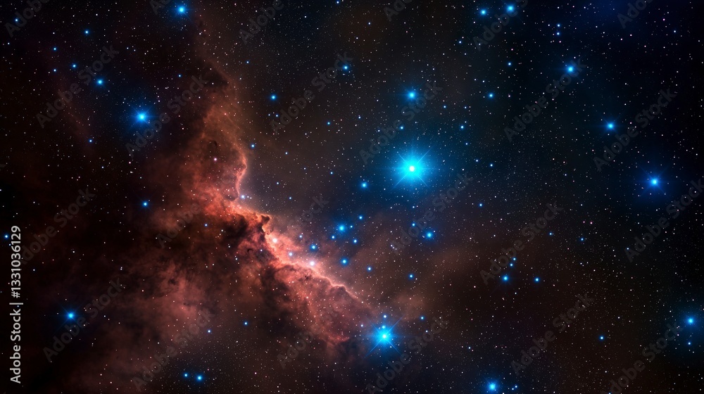 Fototapeta premium Cosmic Nebula Stars Galaxy Night Sky Space Background