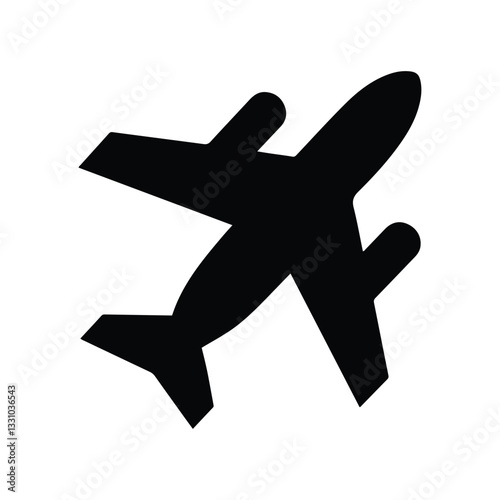 airplane silhouette icon vector illustration