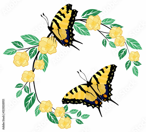 flowering plants with butterflies 4