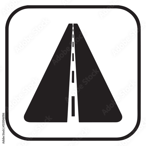 Road icon Silhouette Vector Design.