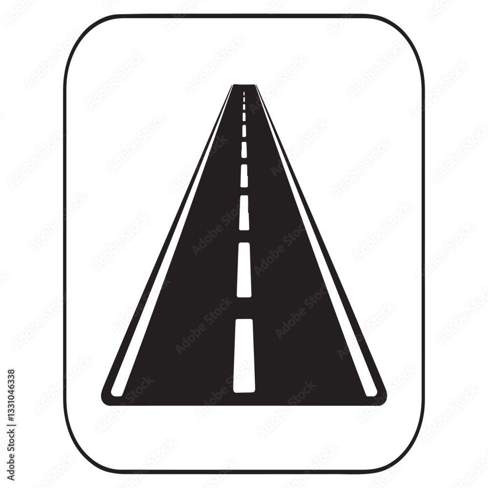 Road icon Silhouette Vector Design. Road icon Silhouette Vector Design.