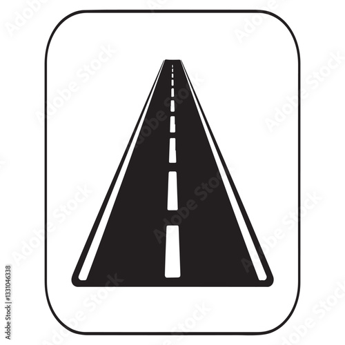 Road icon Silhouette Vector Design.