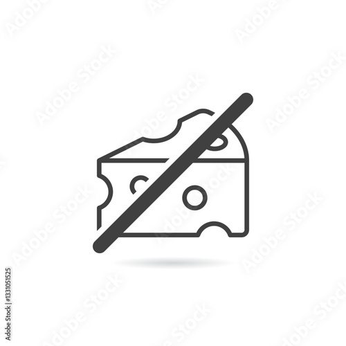 Vector Isolated No Cheese Icon