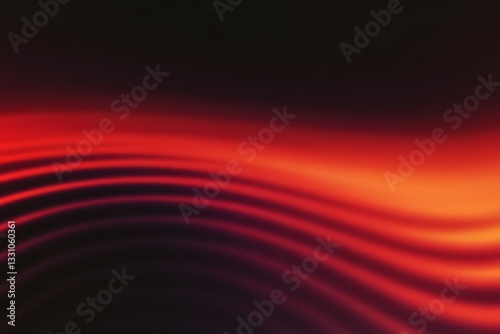 Wavy Red And Orange Abstract Art Against A Dark Background