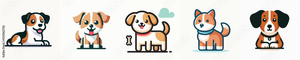 Vector of a dog. Vector of a dog.