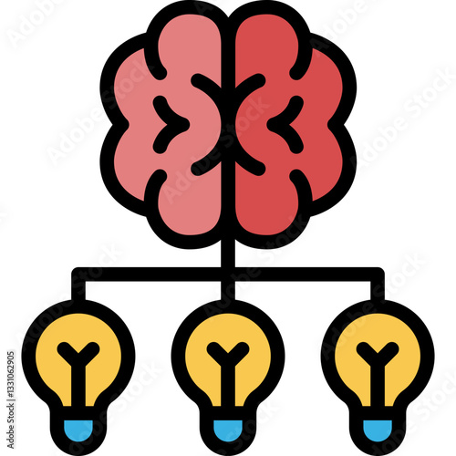 brainstorm filled outline icon