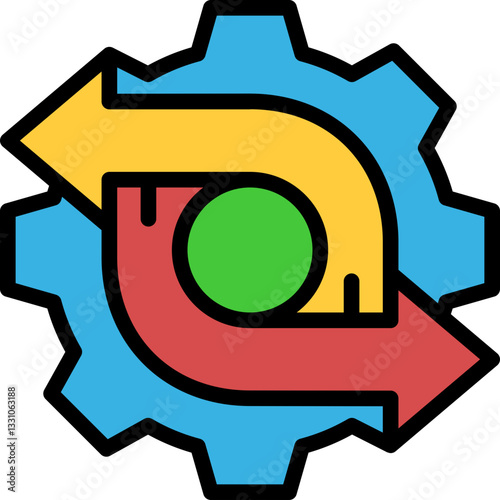 utilization filled outline icon