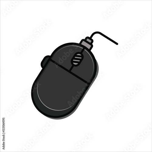 Vector Computer Mouse with Ergonomic Design