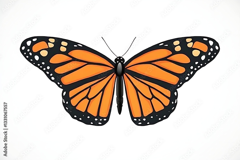 Obraz premium Stunning Monarch Butterfly Illustration