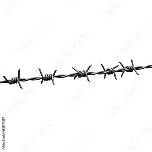 barb wire on transparent background PNG Generative AI photo