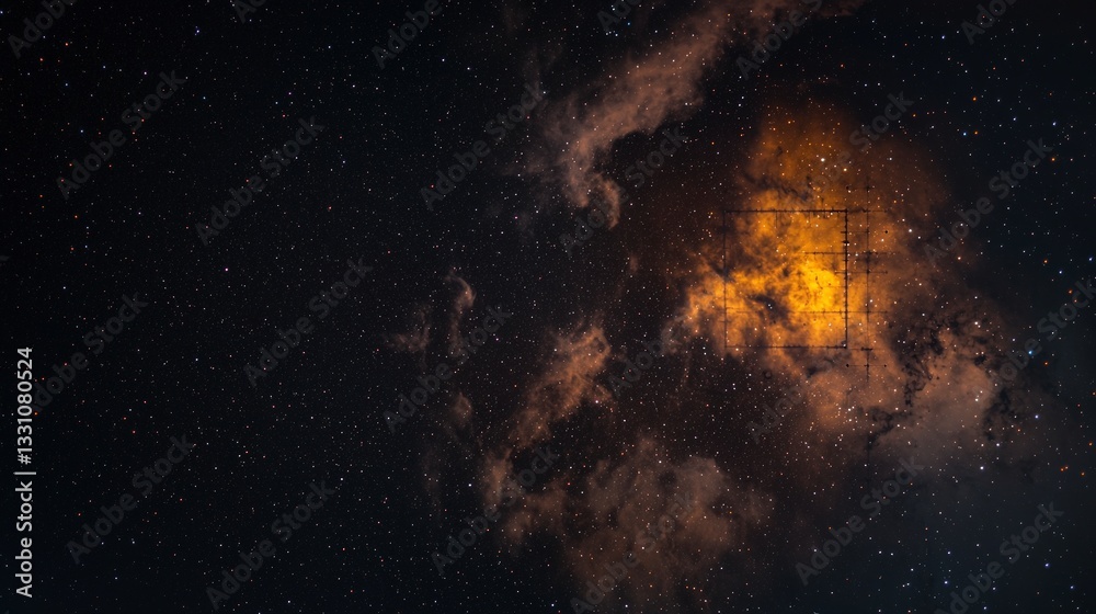 Fototapeta premium Celestial Nebula Starry Night Sky Cosmic Clouds Galaxy Space Astronomy